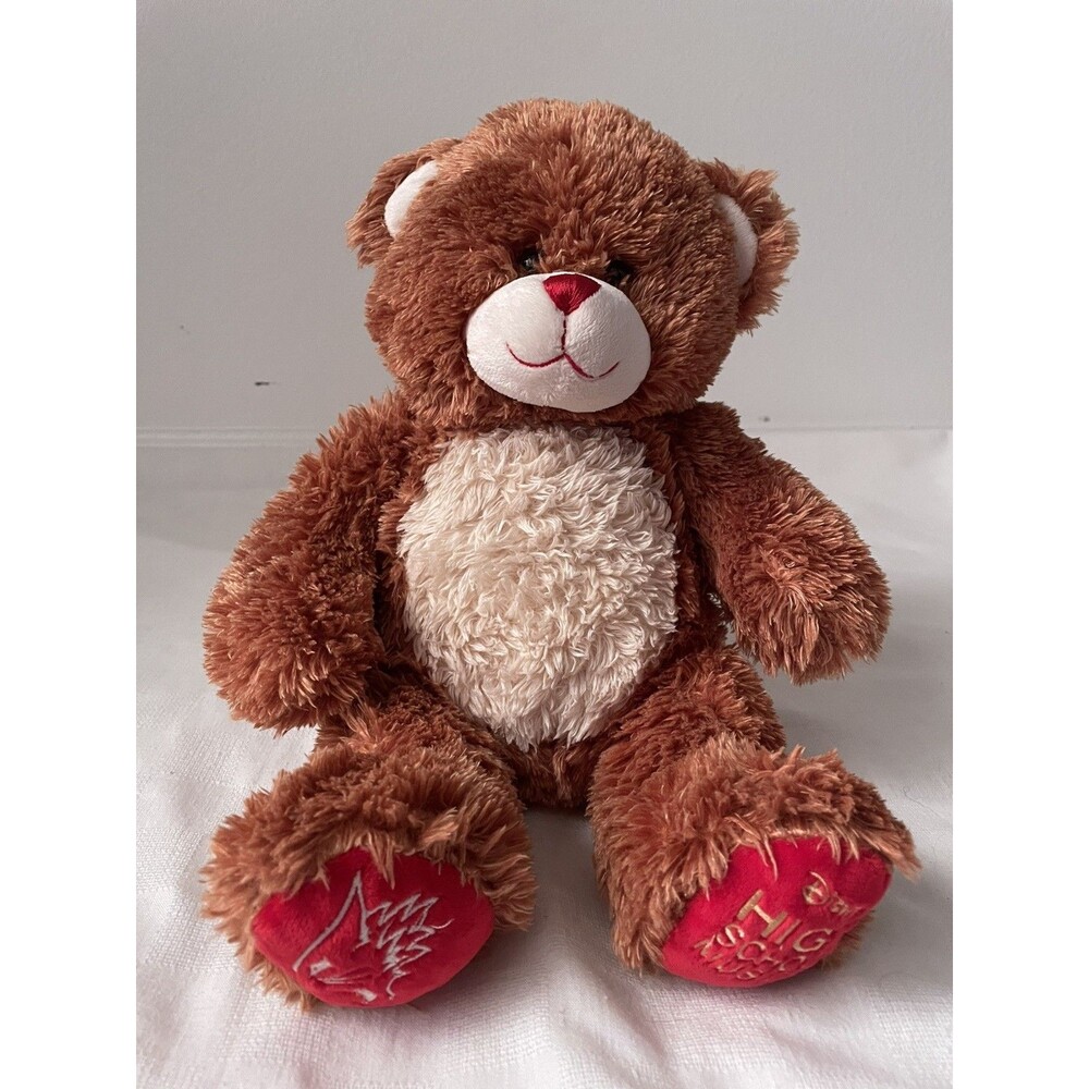 Build A Bear Disney High School Musical Teddy Plush Brown Red Stuffed Animal 15"